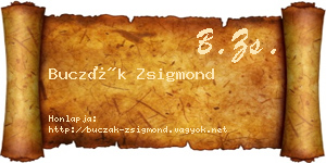 Buczák Zsigmond névjegykártya